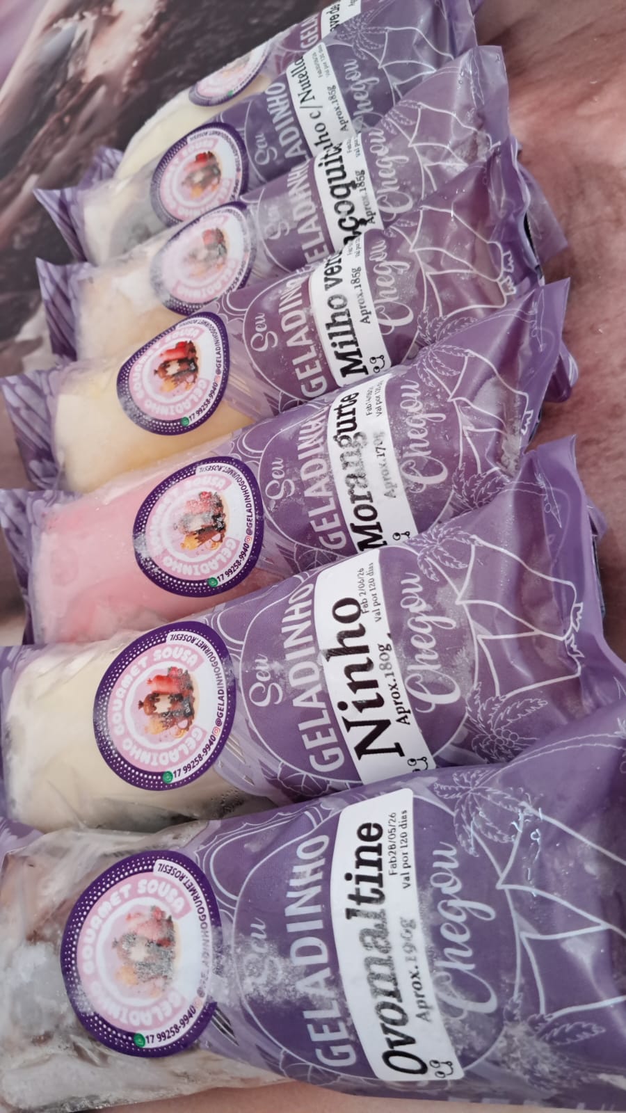 Geladinho gourmet artesanal de Ninho com Oreo cremoso da Geladinho Gourmet Sousa